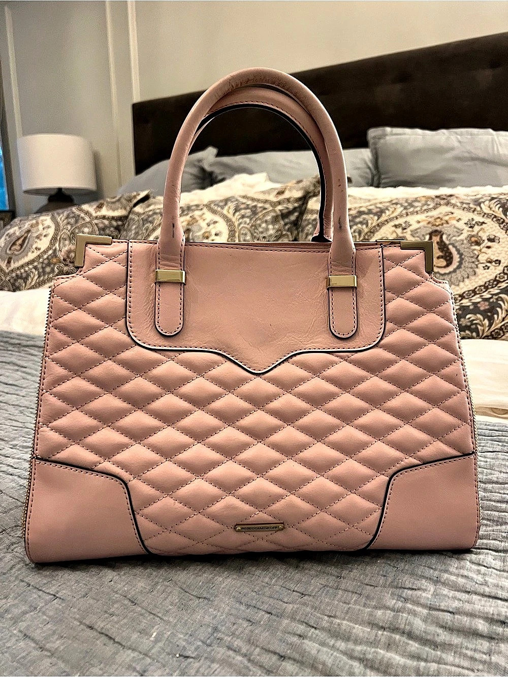 Rebecca Minkoff Quilted Amorous Satchel Pink